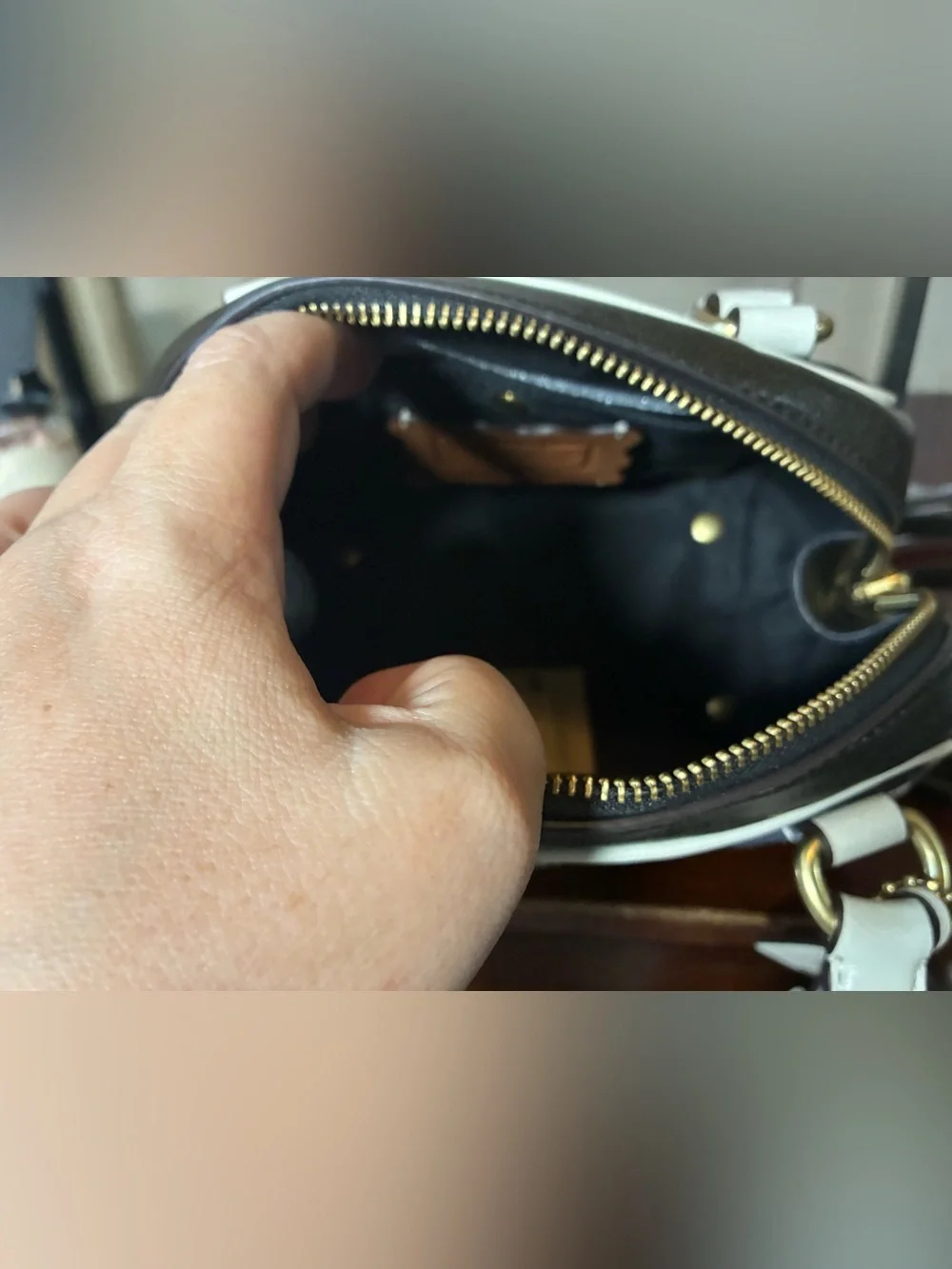 Coach Coachtopia Two-Tone Bowling Top Handle Bag